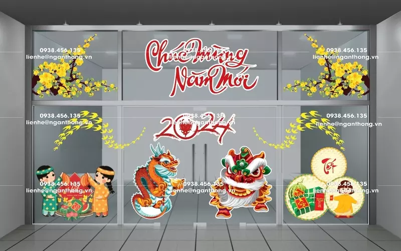 Decal tết chúc mừng năm mới