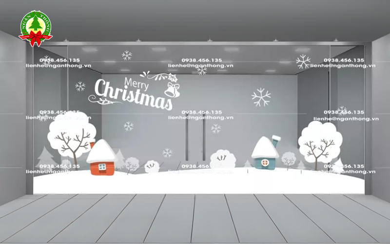 Decal dán kính trang trí Noel có hai loại chính là decal in sẵn và thiết kế theo yêu cầu