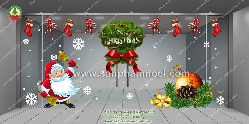 Decal trang trí noel quận Thủ Đức
