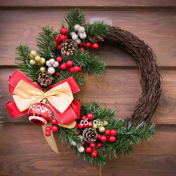 Mẫu vòng nguyệt quế noel