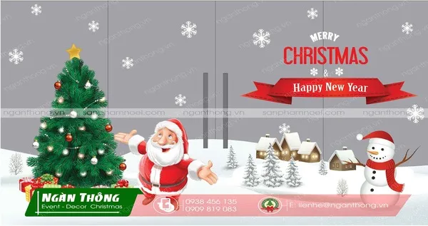 Decal trang trí noel Quận 2