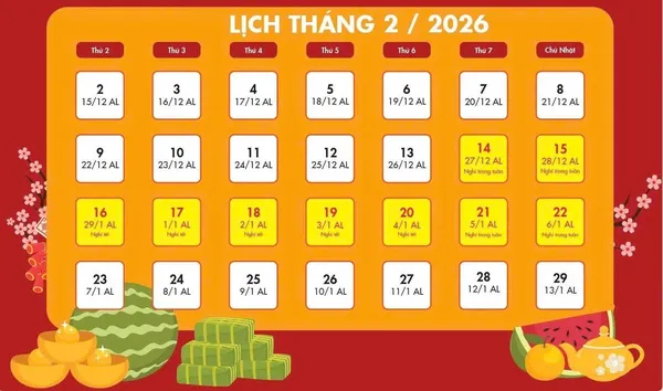 Mùng 1 tết là ngày bao nhiêu