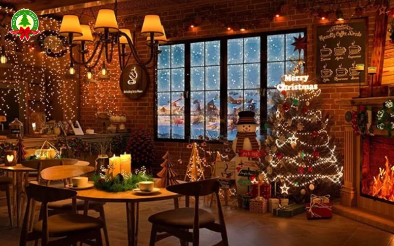 Xu hướng trang trí Noel quán trà sữa Tân Phú được ưa chuộng hiện nay 