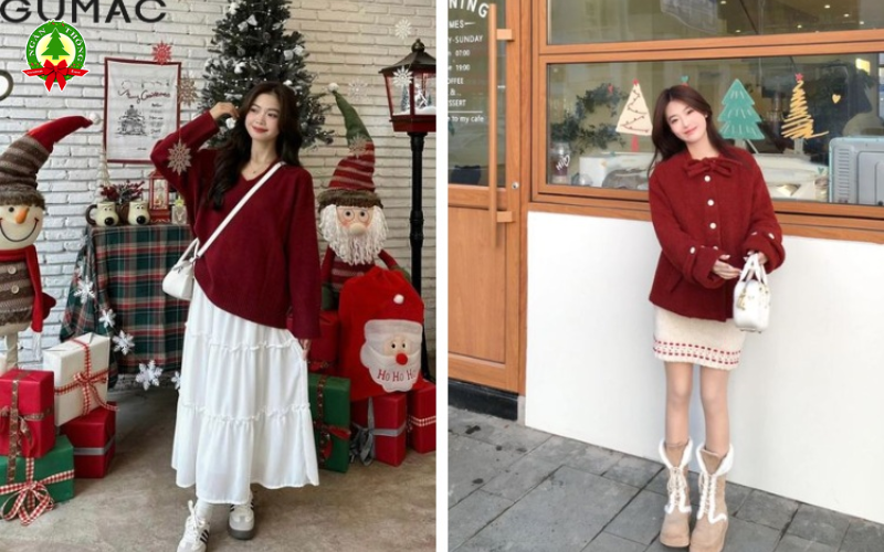 Màu đỏ - Gam màu truyền thống cho trang phục noel độc lạ 
